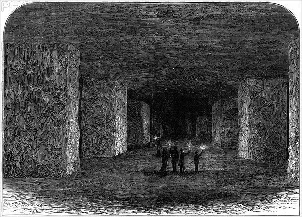 Interior of Marston Salt Mine, Northwich, Cheshire, England