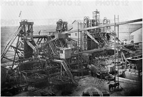 Washing plant at De Beers diamond  mines, Kimberley, c