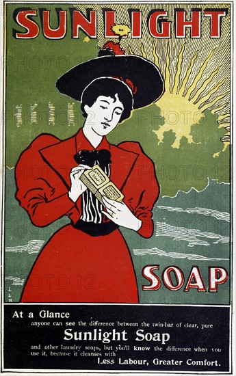 Advertisement for Sunlight household soap c1890