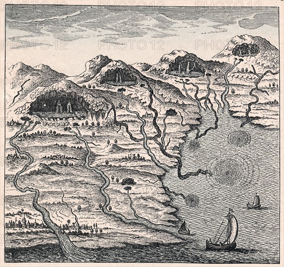Flux maritimes entre montagne et mer, 1665