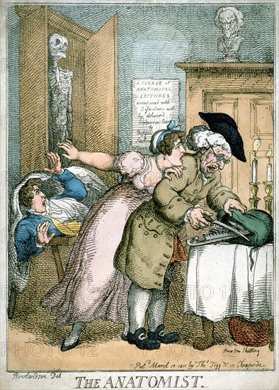 The Anatomist' cartoon by Rowlandson