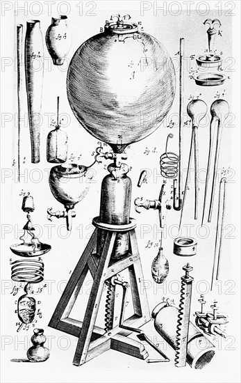 Air pump built for Robert Boyle