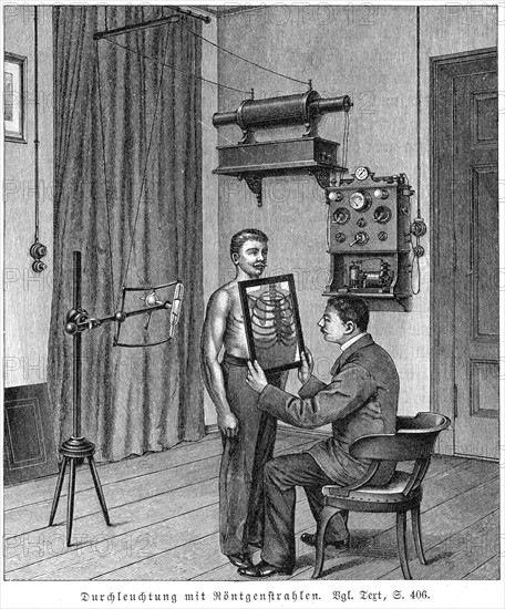 Examining patient's thorax using X-ray tube