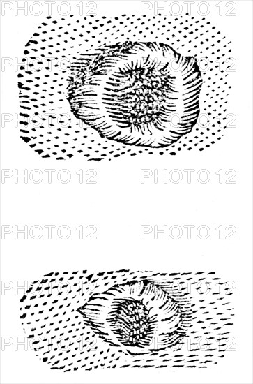 Galileo's 1611 drawing of lunar craters