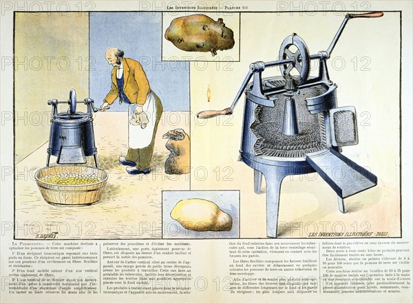La machine à éplucher les pommes de terre