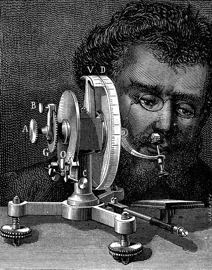 Wollaston's reflecting goniometer for measuring the angles of crystals