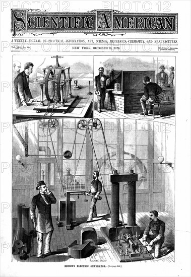 Edison generator for electric light at Menlo Park