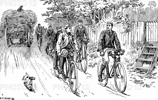 A British cycle club out for a country ride