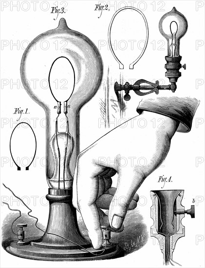 Edison's carbon filament lamp