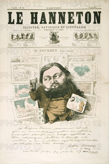 Caricature of the artist Gustave Courbet