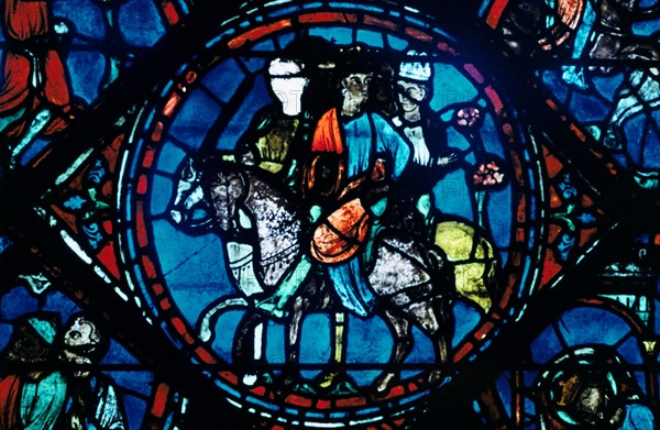 Stain glass window from the cathedral of Chartres, XIII century