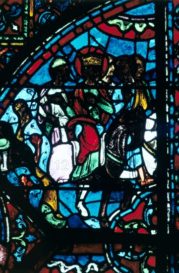 Stain glass window from the cathedral of Chartres, XIII century