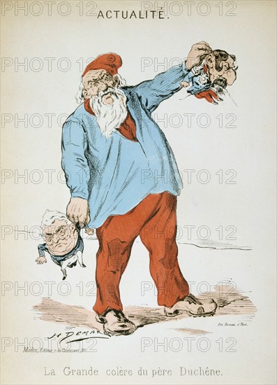 Caricature 1870 depicting Pere Duchene