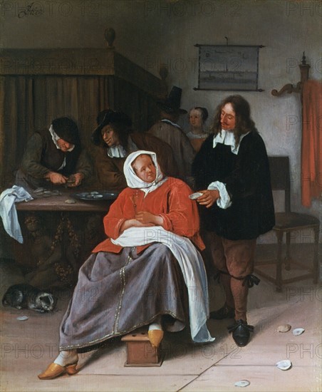 Jan Steen 'A Man offering an Oyster to a Woman'