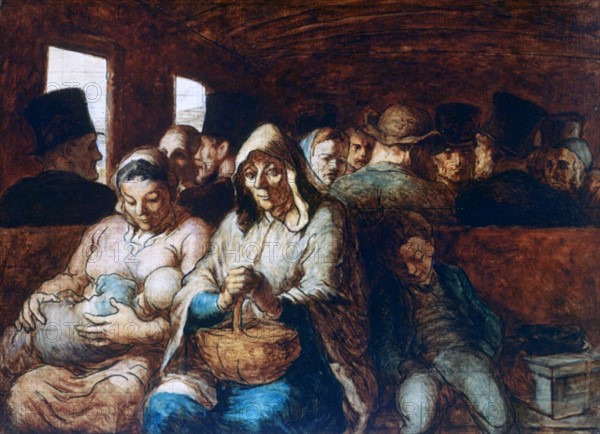 Daumier, The Third-Class Carriage