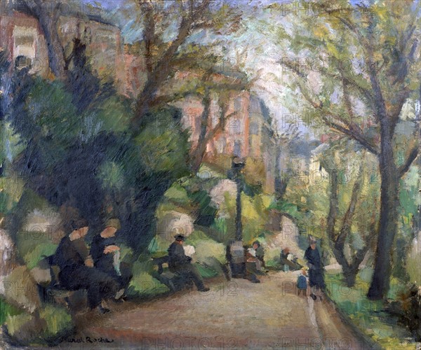 Marcel Roche 1890-1959 'The Gardens of Montmartre'