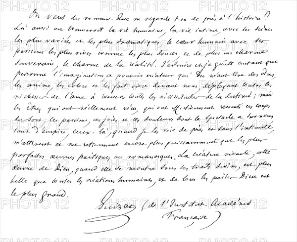 Manuscript, Signed by Francois Guizot', 18th Century