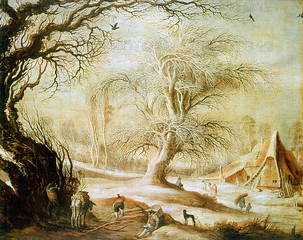 Lijttens, A Winter Landscape with Woodcutters