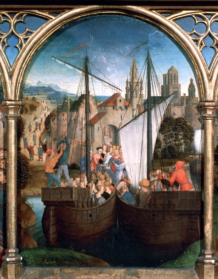 St Ursula Shrine, Arrival in Basle', 1489