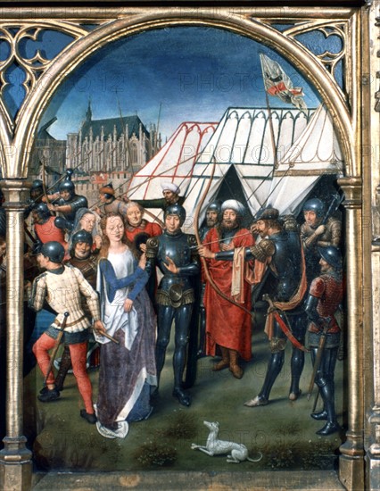 Memling, St Ursula Shrine, Martyrdom at Cologne', 1489