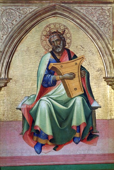Lorenzo Monaco of Florence, 'King David with harp'