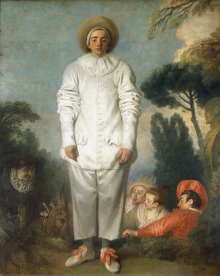 Gilles as Pierrot'  by Jean-Antoine WATTEAU