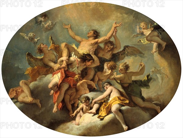 Sebastiano Ricci [Italian Rococo Era Painter, 1659-1734 Assumption of St