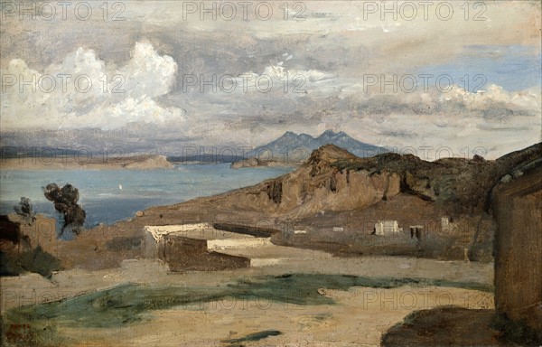 Corot, Ischia, vue prise des pentes du mont Epomeo