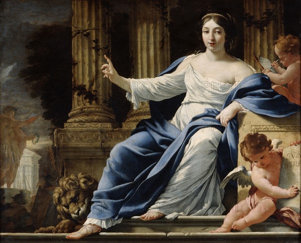 Vouet, Polymnie, muse de l'éloquence