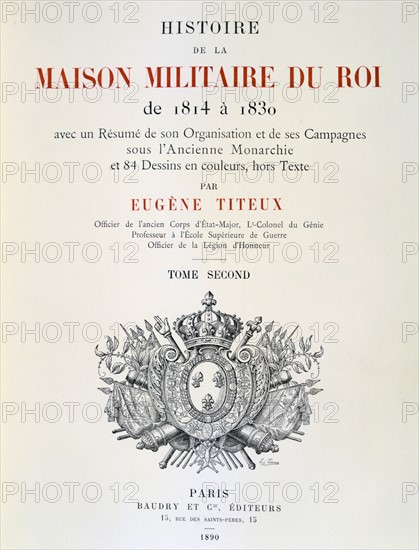 Title Page of the French Royal Royal regiment 1814-1830