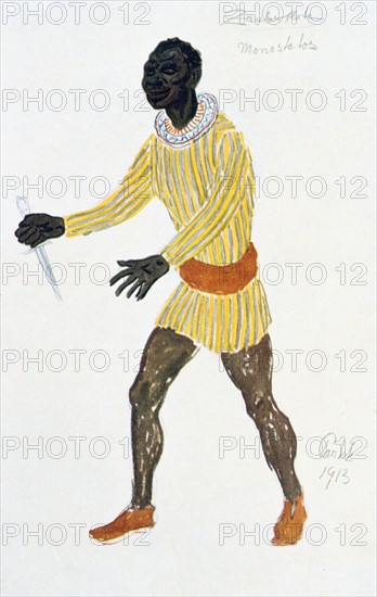 Costume design for Monostatos, 1913