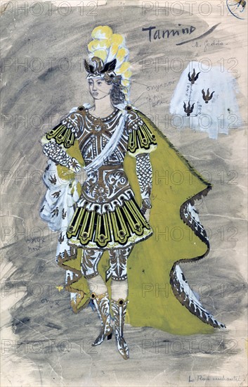 Costume design for Tamino, mid 20th century