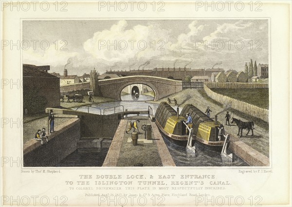 Double lock on the Regent's Canal, London