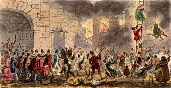 Cruikshank, Fire at the House of Accommodation