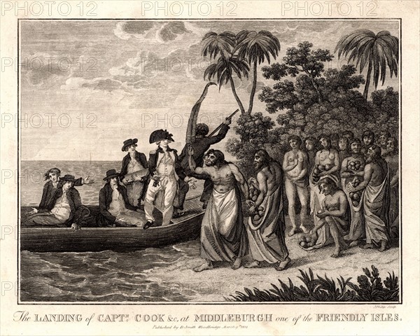 James Cook landing on the Friendly Islands