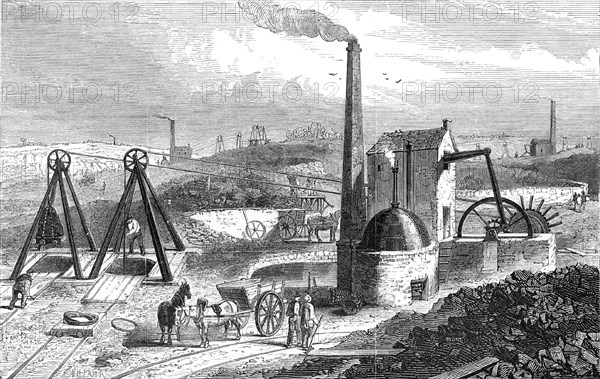 Steam engine or Whimsey for raising coal from the bottom of the pit