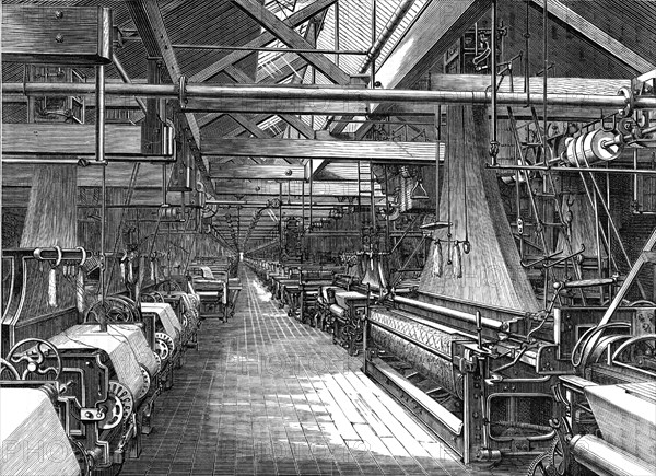 Weaving shed, Erskine Beveridge & Company's St Leonard's Factory, Dunfermline, Scotland