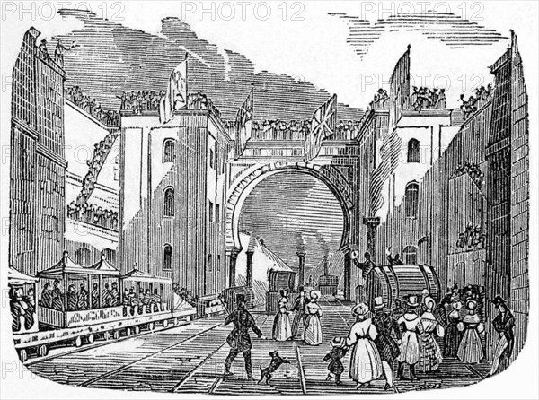 Opening of the Liverpool and Manchester Railway, England on 15 September 1830