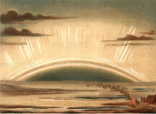 Aurora Borealis or Northern Lights observed  from the Isle of Sky, Scotland, 11 September 1874