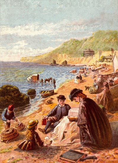 Seaside holiday scene