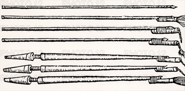 Pikes and lances fitted with small fire tubes