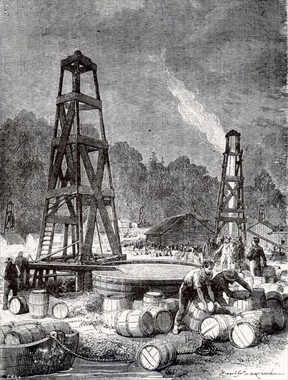 Oil wells at Oil Creek