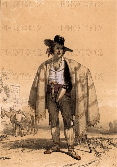 Spanish gipsy muleteer in the Pyrenees