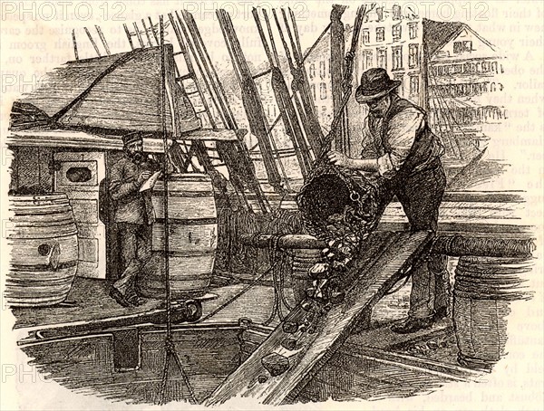 Coaling a boat