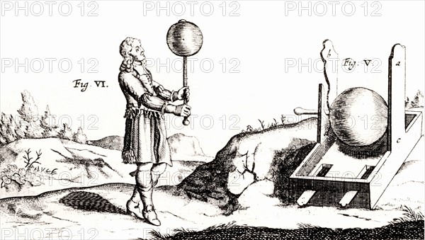 Von Guericke's sulphur ball electric machine