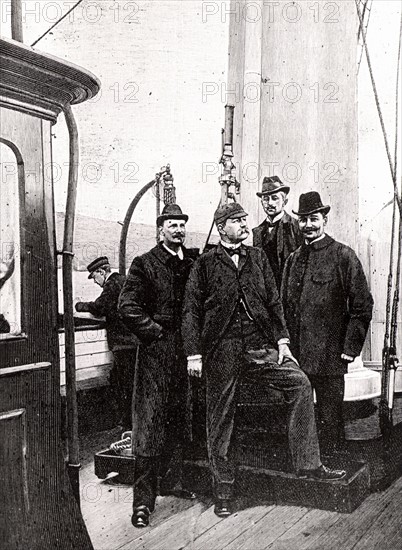 Salomon-Auguste Andrée au départ de son expédition au pôle Nord