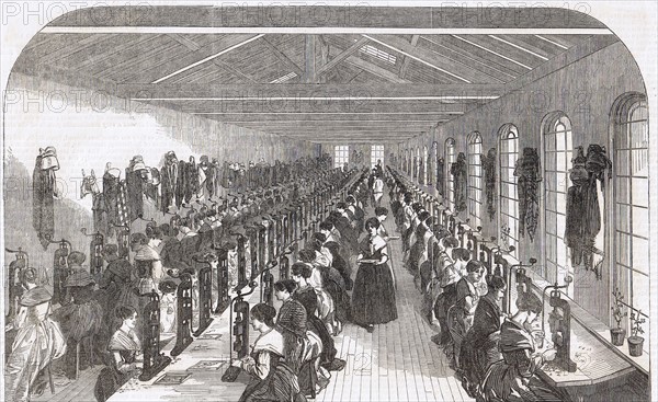 Pen slitting room, Hinks, Wells & Co