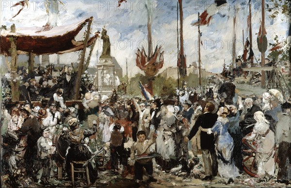 Roll, July 14, 1880: inauguration of the monument de la République