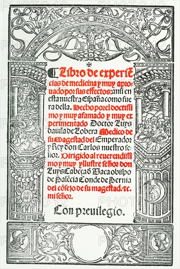 Title page of "Libro de Experiencias de Medicina"