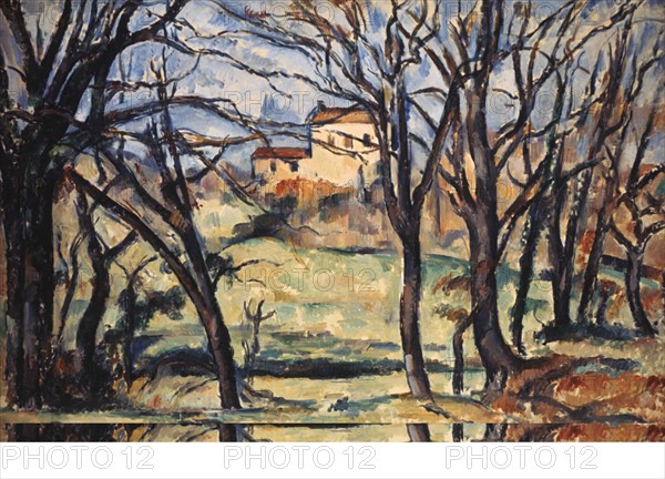 Trees and a House', 1885-1886. Paul Cezanne (1839-1906) French Post-Impressionist painter.